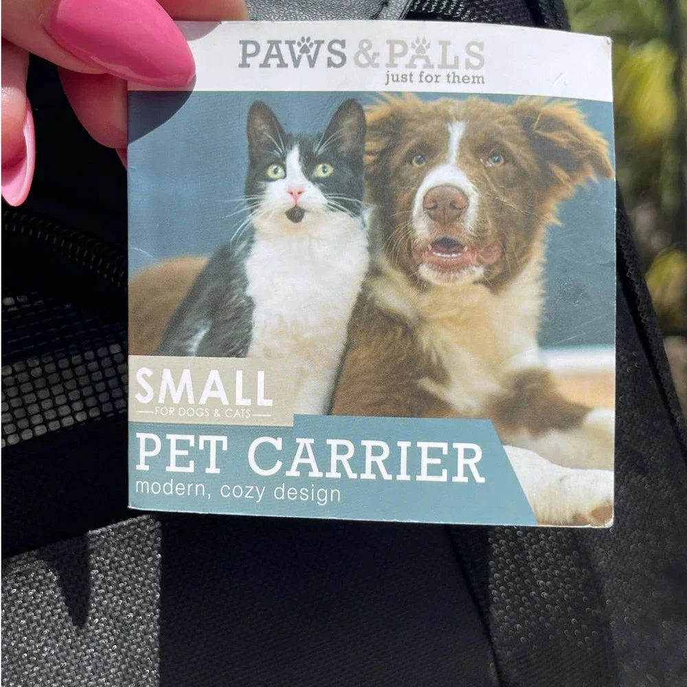 Black Small Pet Carrier Bag - Comfortable Travel Carrier